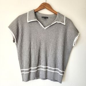 Gray Ribbed Women's Sweater